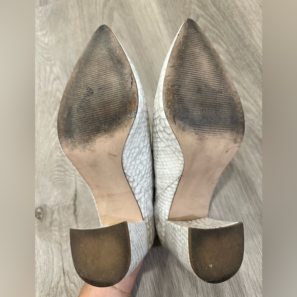 Steve Madden Barrie Faux Snakeskin Pointed Toe Block Heel Mules - Picture 2 of 4